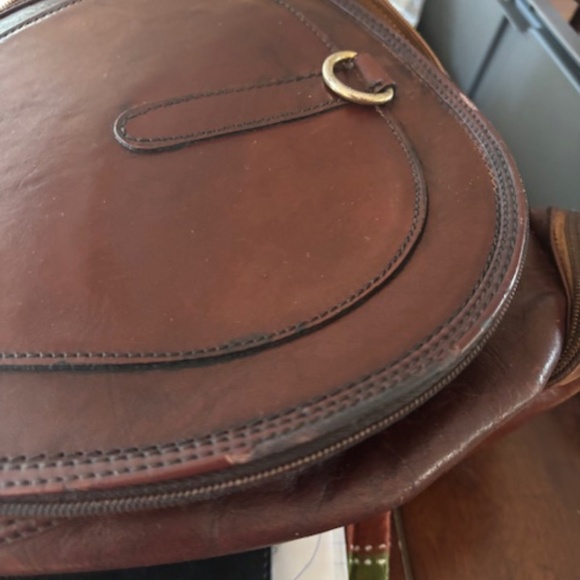 Italian Leather Vintage Backpack- Preowned/Made in Italy main image 5